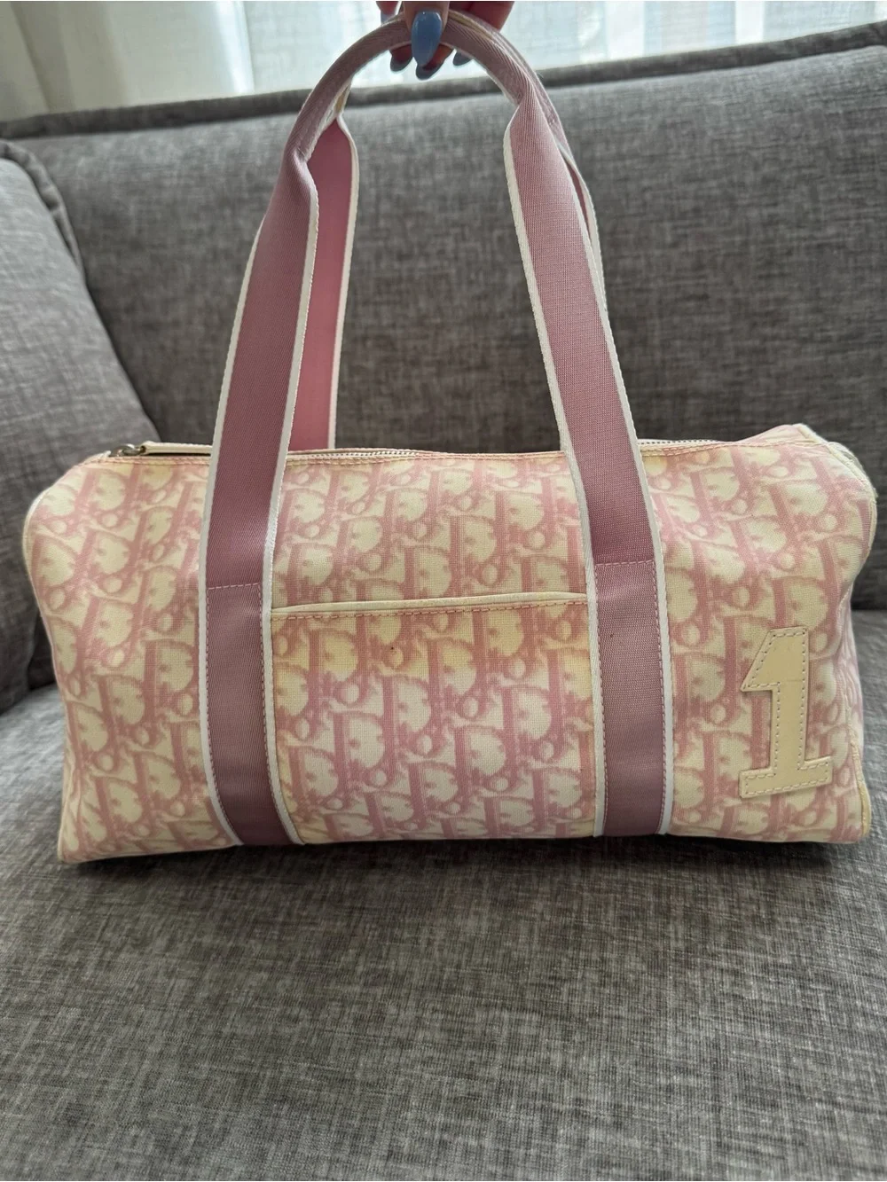 Vintage Christian Dior Pink Trotter No. 1 Boston Bag Y2K Galliano Era
